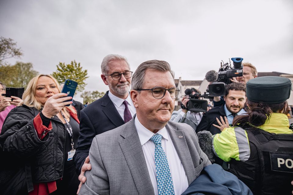 Jeffrey Donaldson Former DUP Leader Arrives At Newry Court To Face Sex