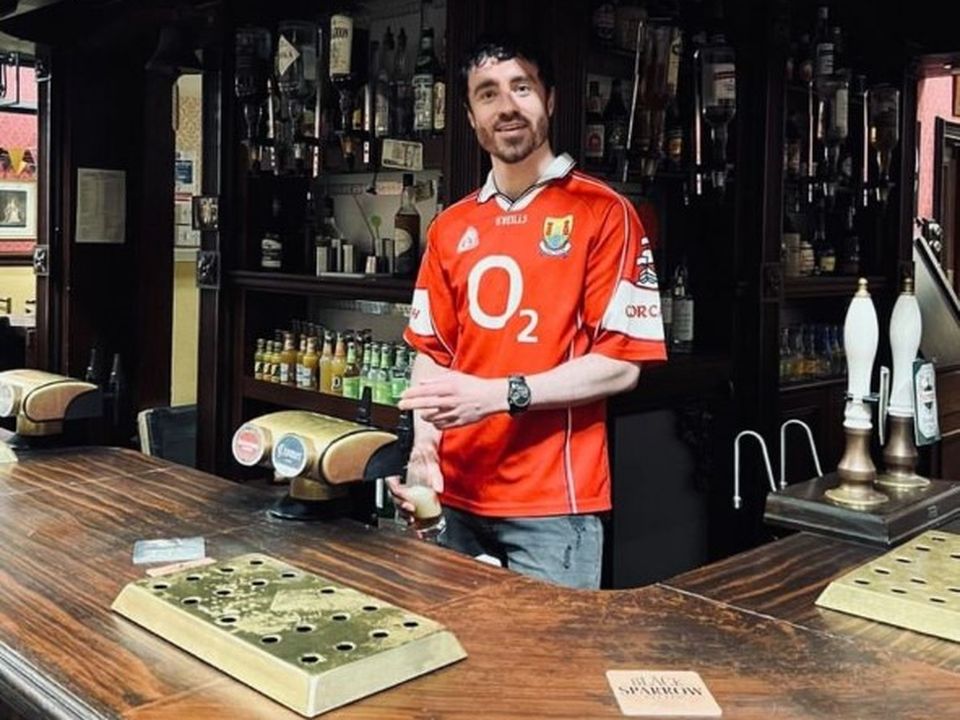 Aidan in his county jersey in the Queen Vic