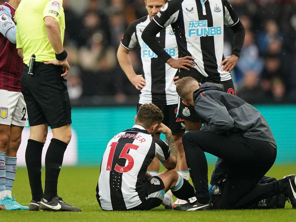 Newcastle full-back Kieran Trippier has undergone surgery on his fractured metatarsal (Owen Humphreys/PA)