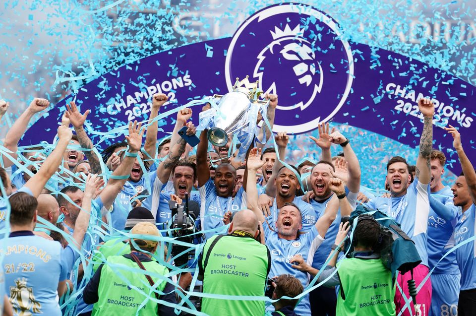 Manchester City won a fourth Premier League title in five seasons (Martin Rickett/PA)