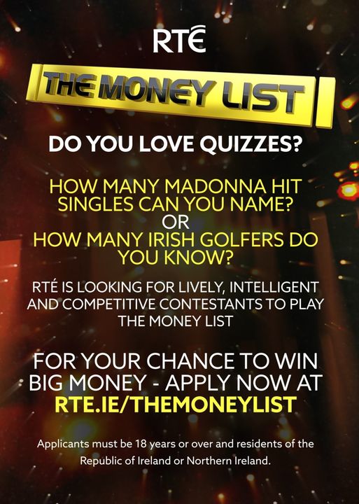RTÉ are looking for people to compete in a new quiz show to win "big money."