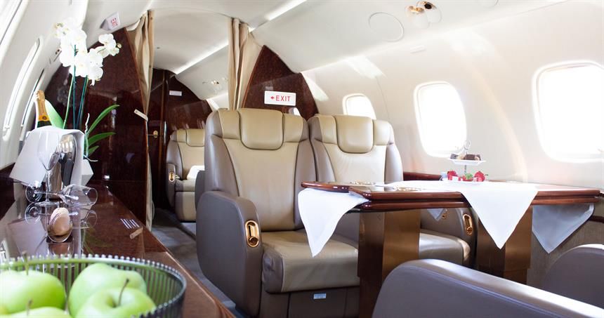The luxurious interior of the legacy-600