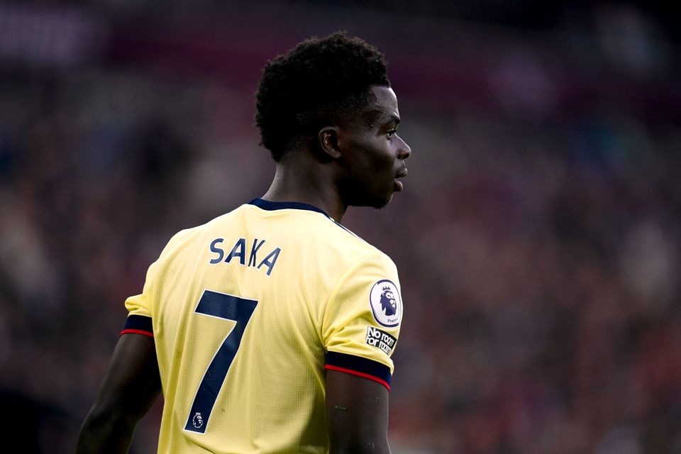 Bukayo Saka is Arsenal’s top goalscorer so far this season (John Walton/PA)
