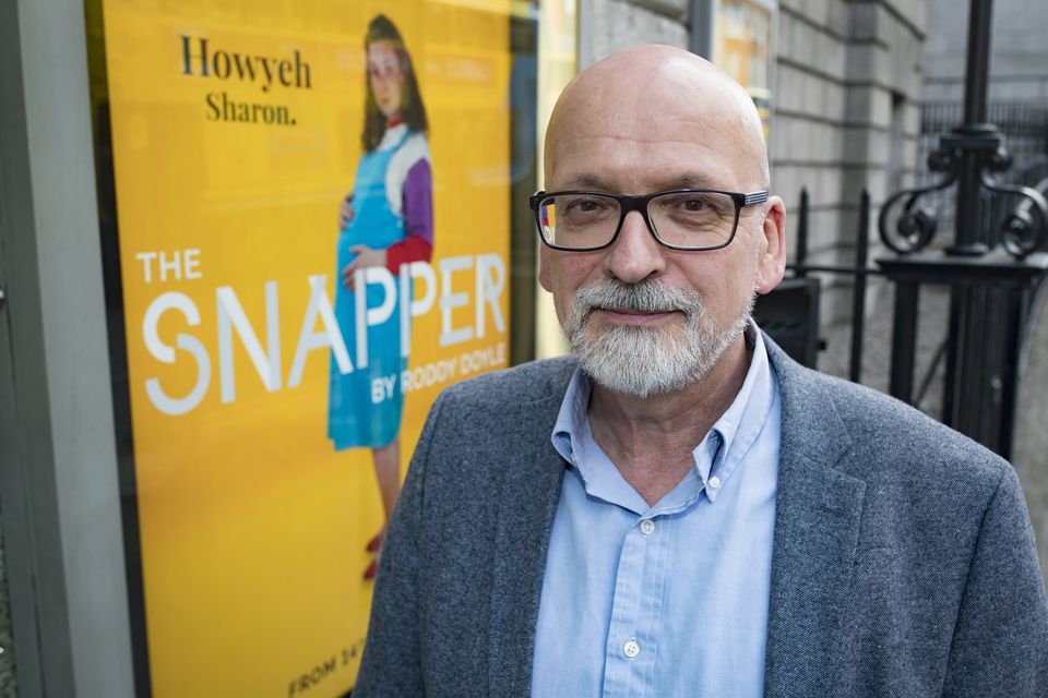 Roddy Doyle at the opening night of the stage adaption of his book and film The Snapper at the Gate Theatre. Photo by Arthur Carron