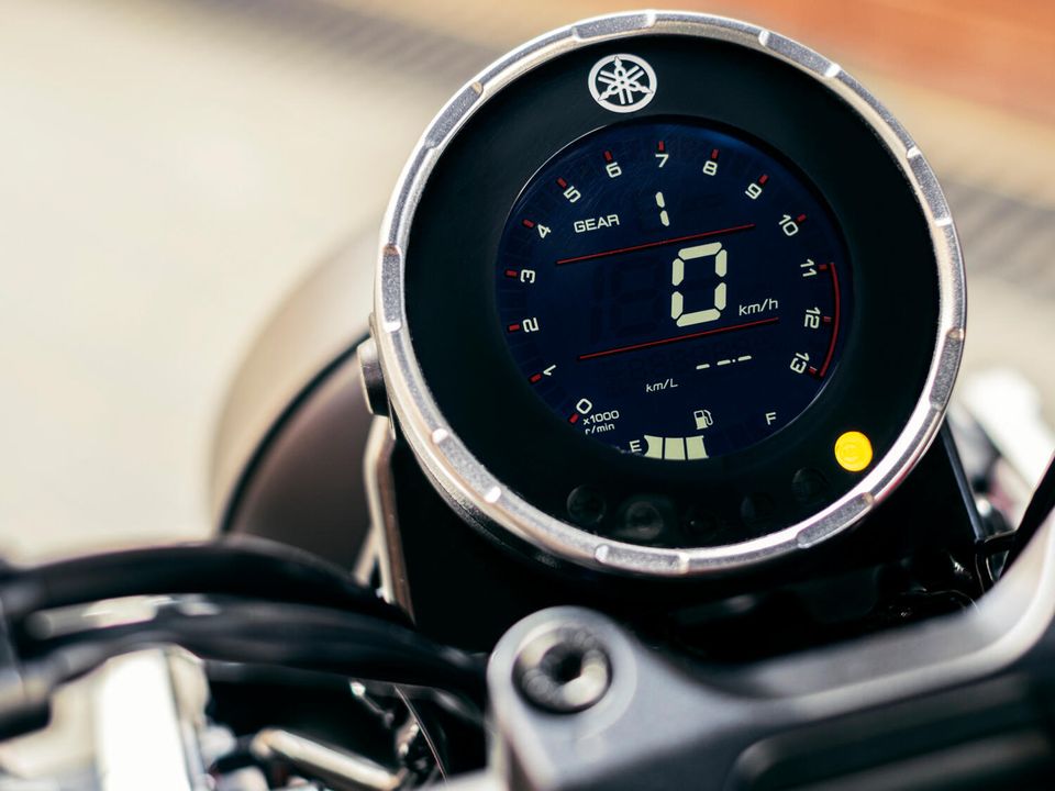 Digital clock on Yamaha's XSR 125 is simple yet functional