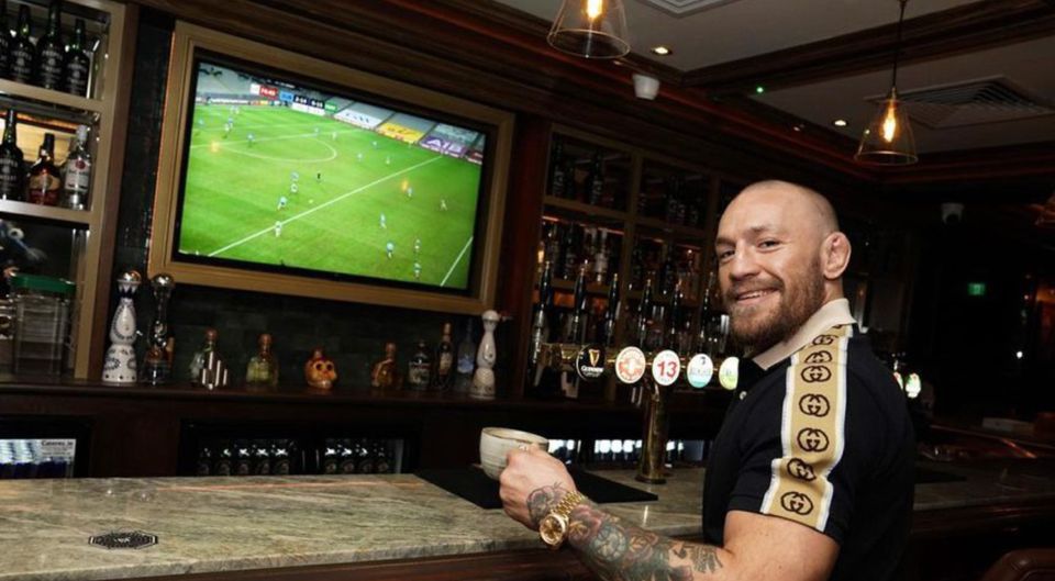 McGregor at the bar of The Black Forge.