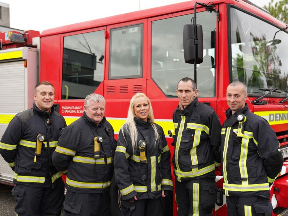 L-R Martin O'Grady, Paudie Mangan, Maura Quirke, John O'Donnell and Trevor Kelliher of the Kerry fire service