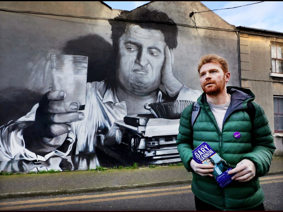The Brendan Behan mural at Richmond Cottages