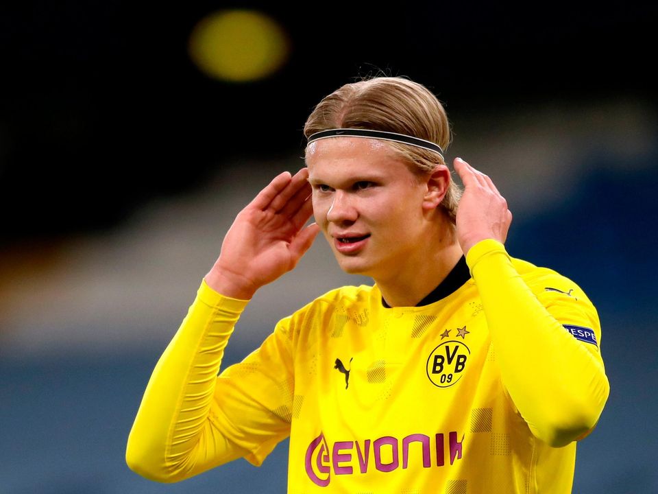 Erling Haaland, who has been allowed to take care of "personal matters" by Borussia Dortmund amid increased speculation the striker is poised to sign for Manchester City. Photo: PA Wire