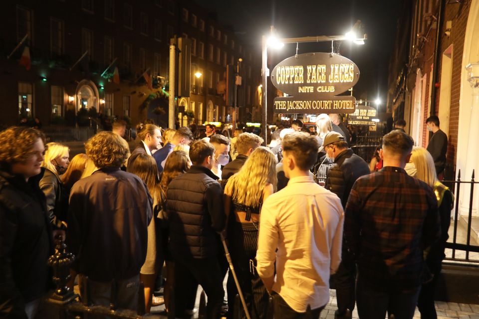 People outside Copper Face Jack’s nightclub in Dublin (Garrett White/PA)