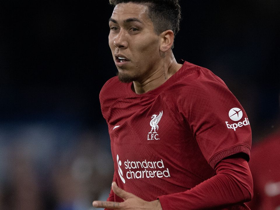 LONDON, ENGLAND - APRIL 04:   Roberto Firmino of Liverpool during the Premier League match between Chelsea FC and Liverpool FC at Stamford Bridge on April 04, 2023 in London, England. (Photo by Visionhaus/Getty Images)