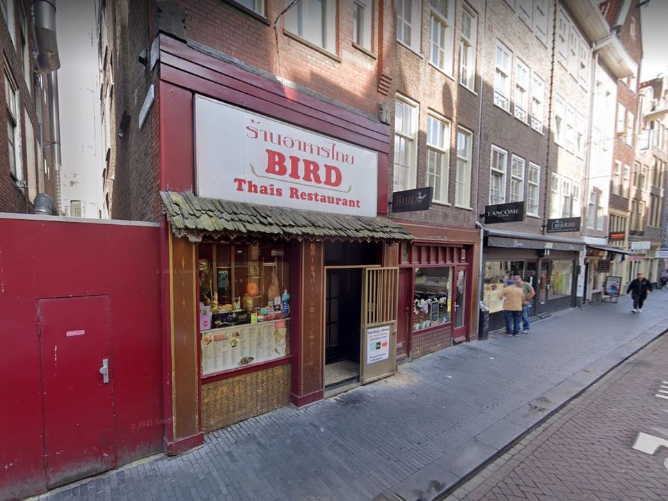 Bird Thai in the Zeedijk area was one of the six restaurants to be vandalised. Photo: Google Maps