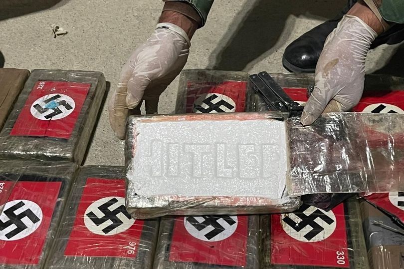 Some of the cocaine was stamped with Hitler's name