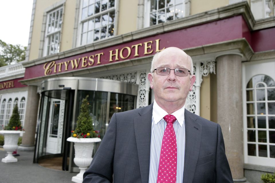 5/7/10 Sean Whelan, CEO confirming the appointment of a reciever to Citywest Hotel, in Dublin. Picture:Arthur Carron/Collins