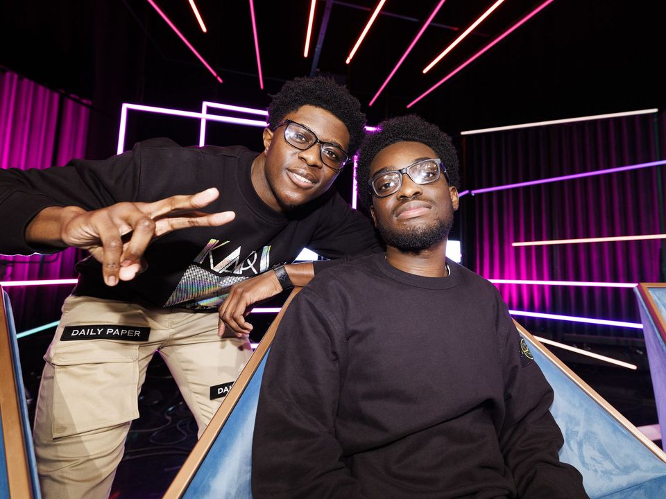 K Muni & ND, (Kofi Appiah and Nevlonne Dampare), who will compete in The Late Late Eurosong 2023 special. Photo: Andres Poveda