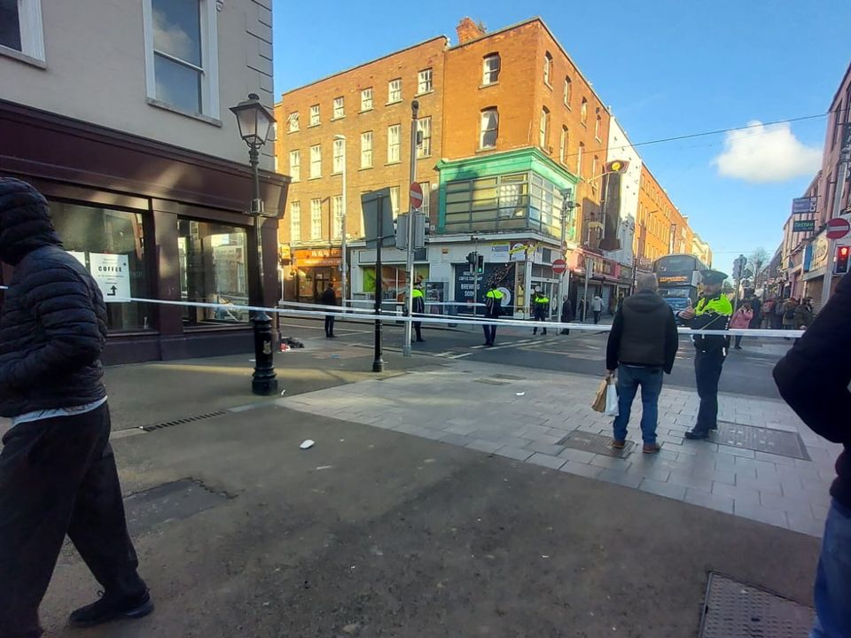 Gardai at the scene this afternoon