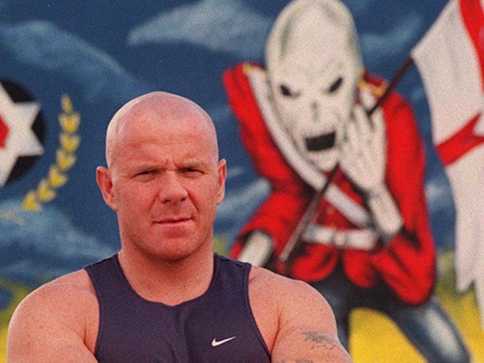 Loyalist leader Johnny Adair pictured on the Shankill Road