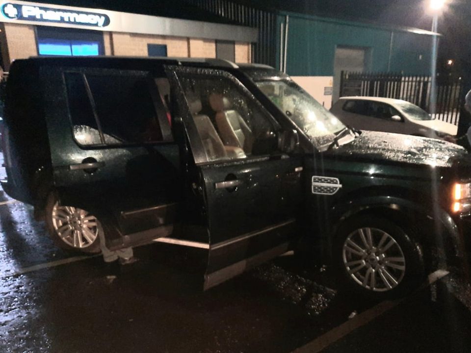 The stopped Land Rover vehicle Credit: PSNI