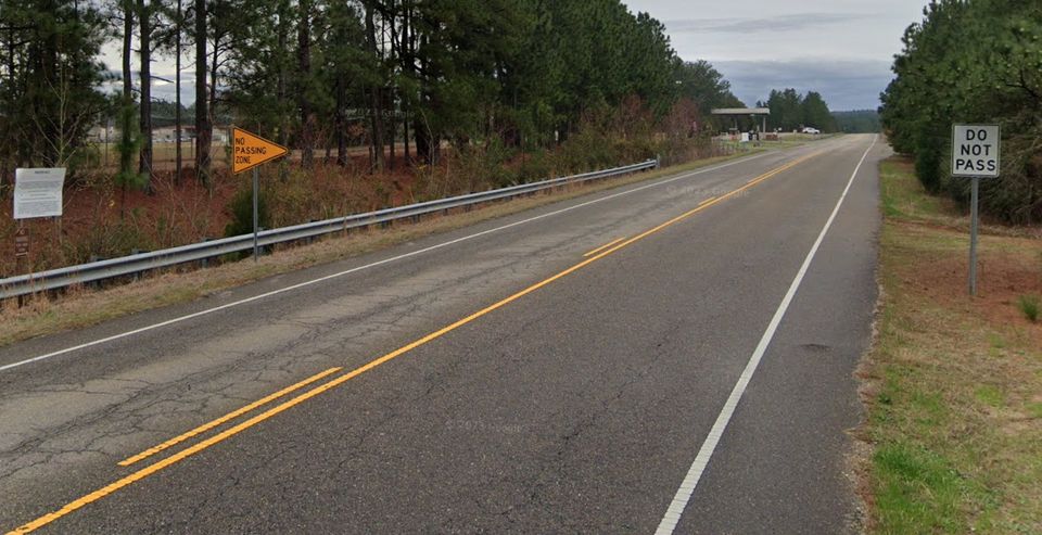 Road leading to the former Fort Bragg