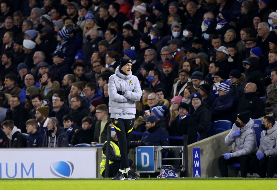 Thomas Tuchel was left frustrated after his side drew at Brighton (Steven Paston/PA)