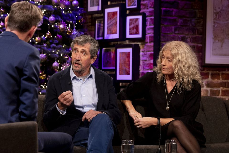 Charlie Bird and Claire Mould pictured on RTÉ’s The Late Late Show with Ryan Tubridy. Picture Andres Poveda
