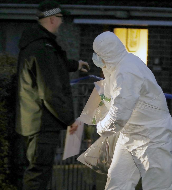 Police and forensic officers carried out a detailed search at the home of Stephen McCullagh