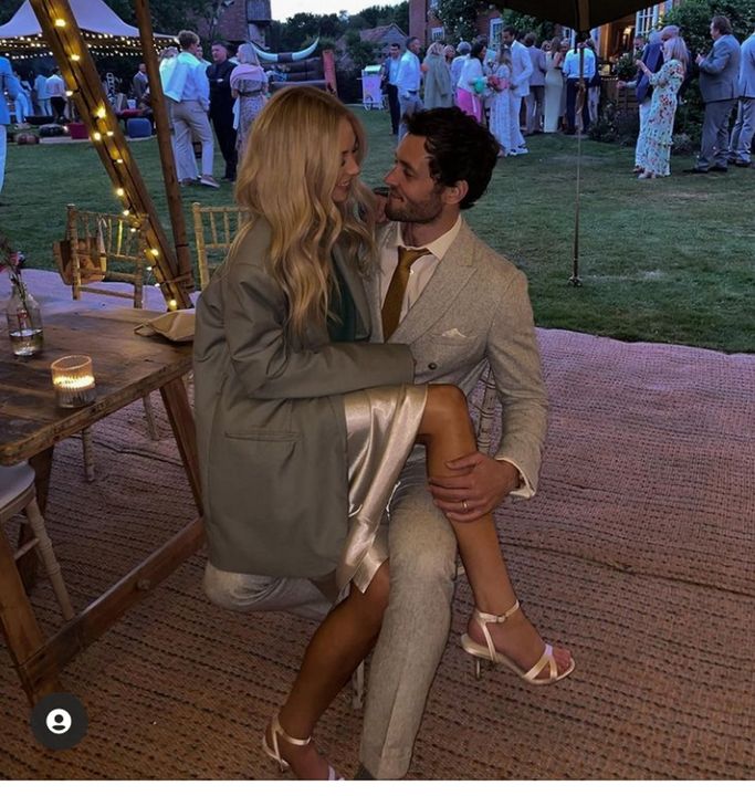 Nicola and husband Charlie at the wedding