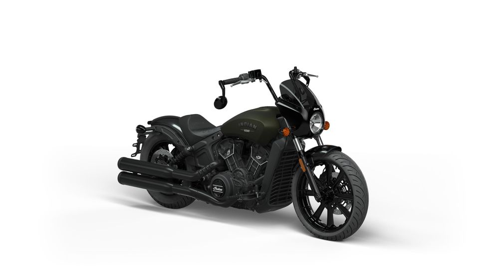 The Scout Rogue features a small-yet-effective fairing, a cool seat and a set of mini ape handlebars