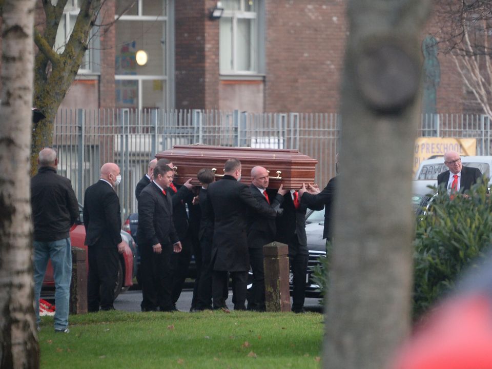 Funeral of Conor Curran who was charged with the murder of Alan Hall in 2020.