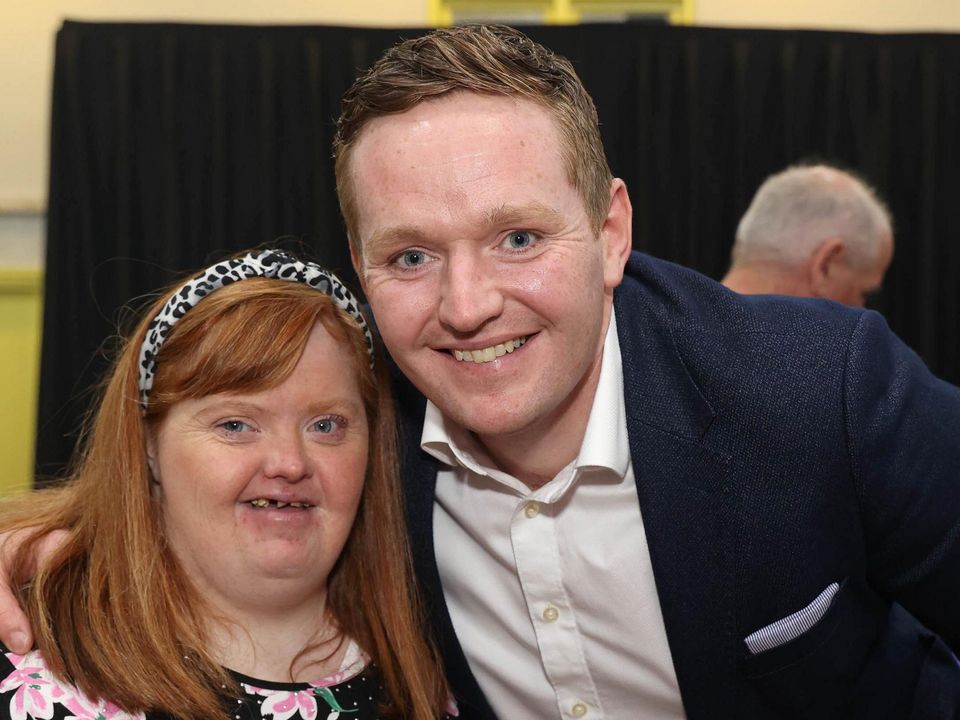 Ronan Baxter with his sister Grace from Monaghan before Daniel O'Donnell played an exclusive concert for the As Darragh Did charity in Newcastle, Co. Dublin. Picture: Damien Eagers