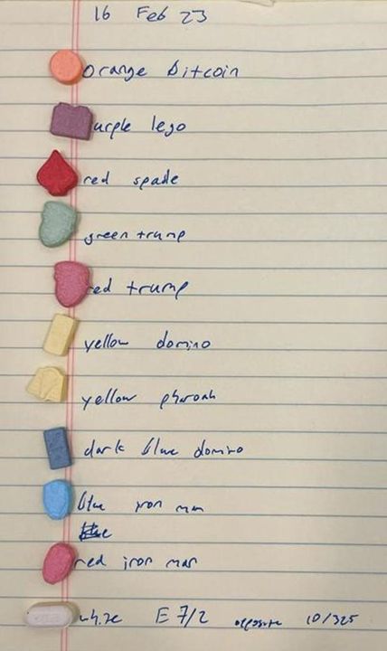Some of the drugs were shaped like Donald Trump