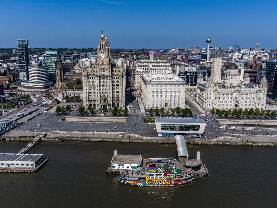 An aerial view of The Royal Albert Dock in Liverpool (PA)