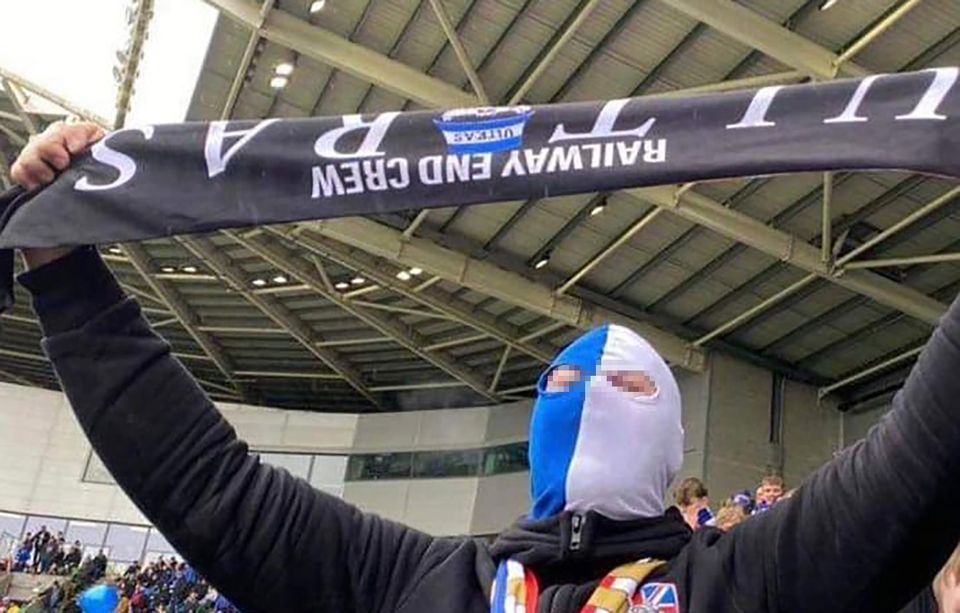 Hiding faces at the match