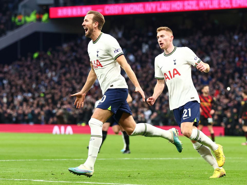 Harry Kane scored the only goal of yesterday's game against Manchester City - it was his 267th goal in a Tottenham shirt. Photo: Getty