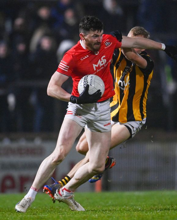 Rory Brennan of Trillick in action against Crossmaglen. Photo: Ramsey Cardy/Sportsfile