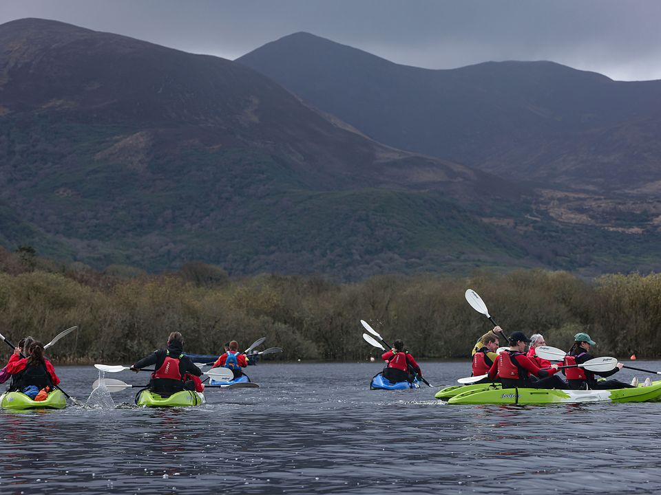 Kayakers on stunning Lough Lein