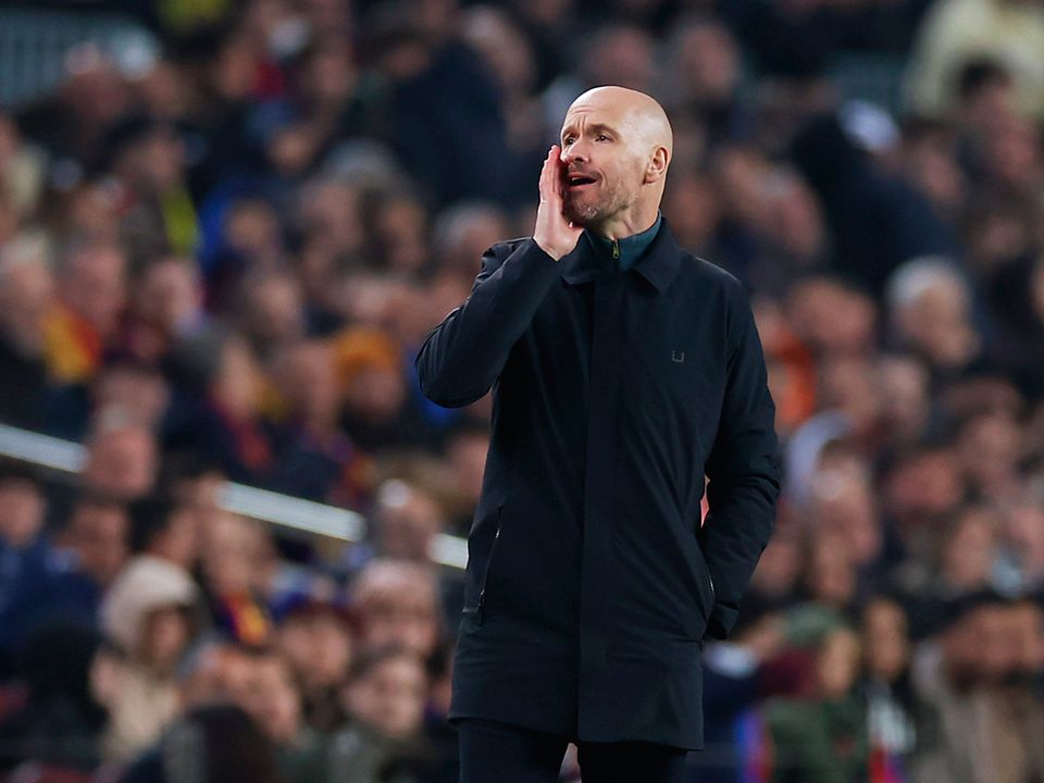 Manchester United manager Erik ten Hag is making progress at Old Trafford but his side is just short of being a title-winning team. Photo: Isabel Infantes/PA Wire.