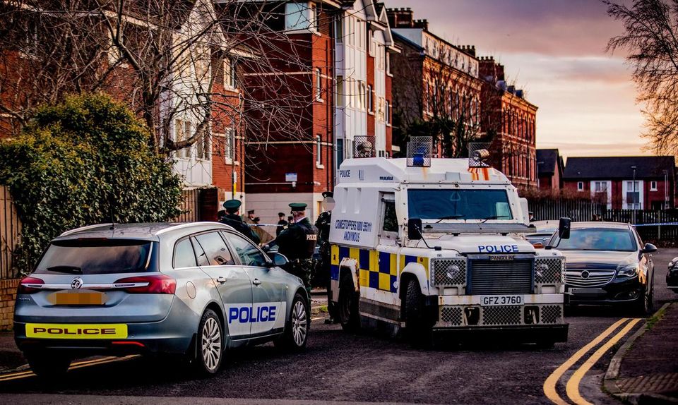 The scene of the attack in north Belfast. Photo: Kevin Scott