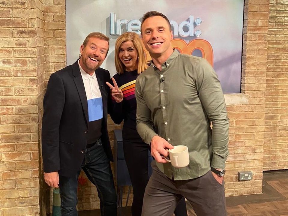 Ireland AM hosts Tommy Bowe, Alan Hughes, and Muireann O'Connell. Photo: Instagram