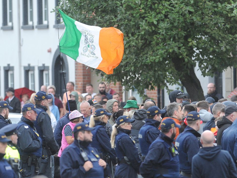 The scene at St. Joseph's Laundry, Seatown Place on Sunday afternoon. Photo: Aidan Dullaghan/Newspics