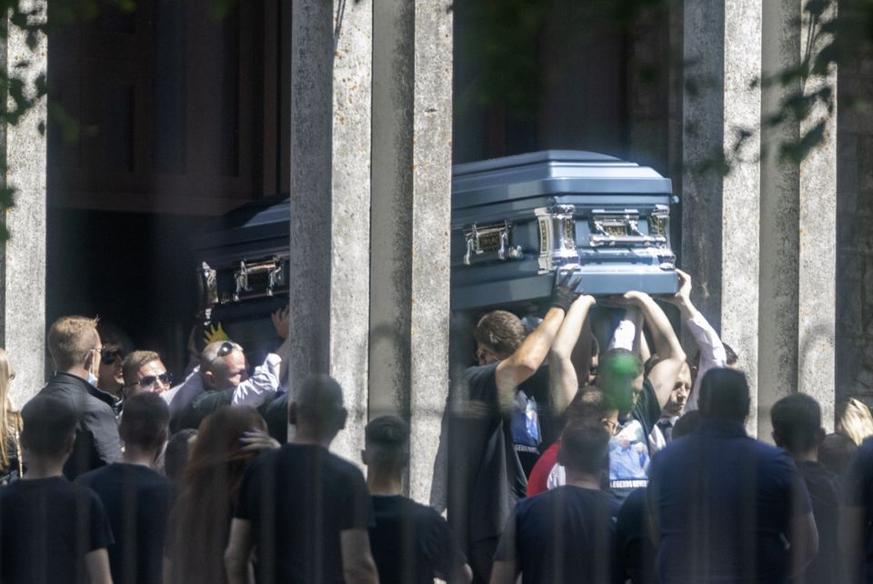 Dean Maguire's casket