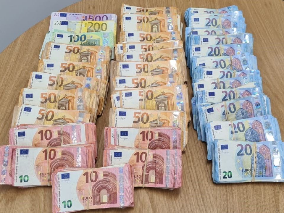 Bureau officers seized €187,000 in cash across 13 separate searches