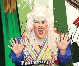 Dan Horan on a panto poster