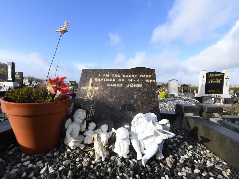 Baby John's grave in the Holy Cross Cemetery in Cahersiveen, Co Kerry. Photo: Domnick Walsh Photography