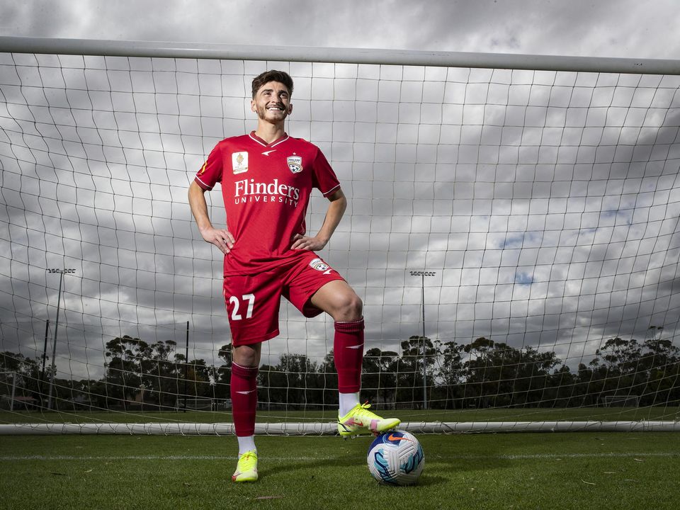 Josh Cavallo of Adelaide United. (Photo by Sarah Reed/Getty Images)