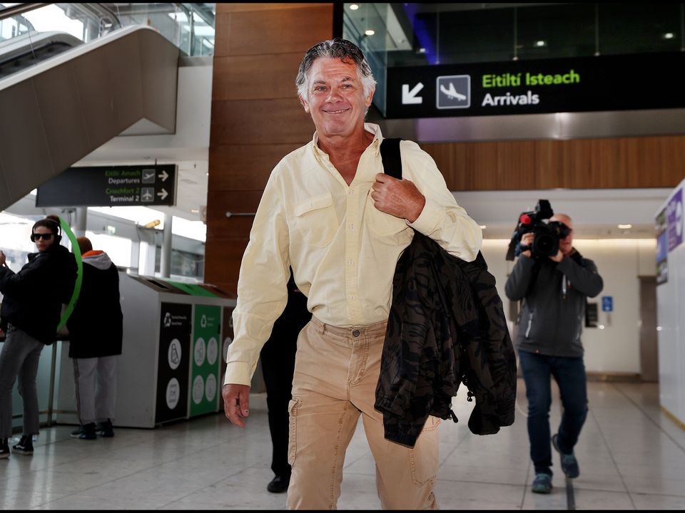 Gerry Hutch at Dublin Airport. Photo: Steve Humphreys.