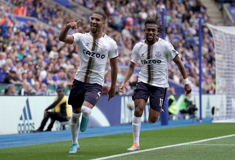 Mason Holgate (left) climbed off his sick bed to earn Everton a priceless victory (Nick Potts/PA)