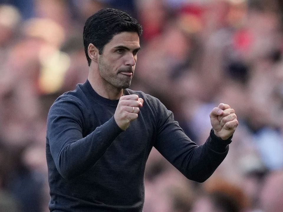 Arsenal manager Mikel Arteta is closing in on taking the club back into the Champions League (Frank Augstein/AP)