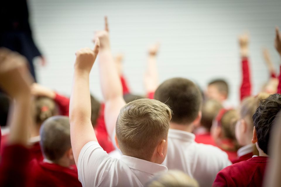 Children in a primary school assembly. Photo: Stock