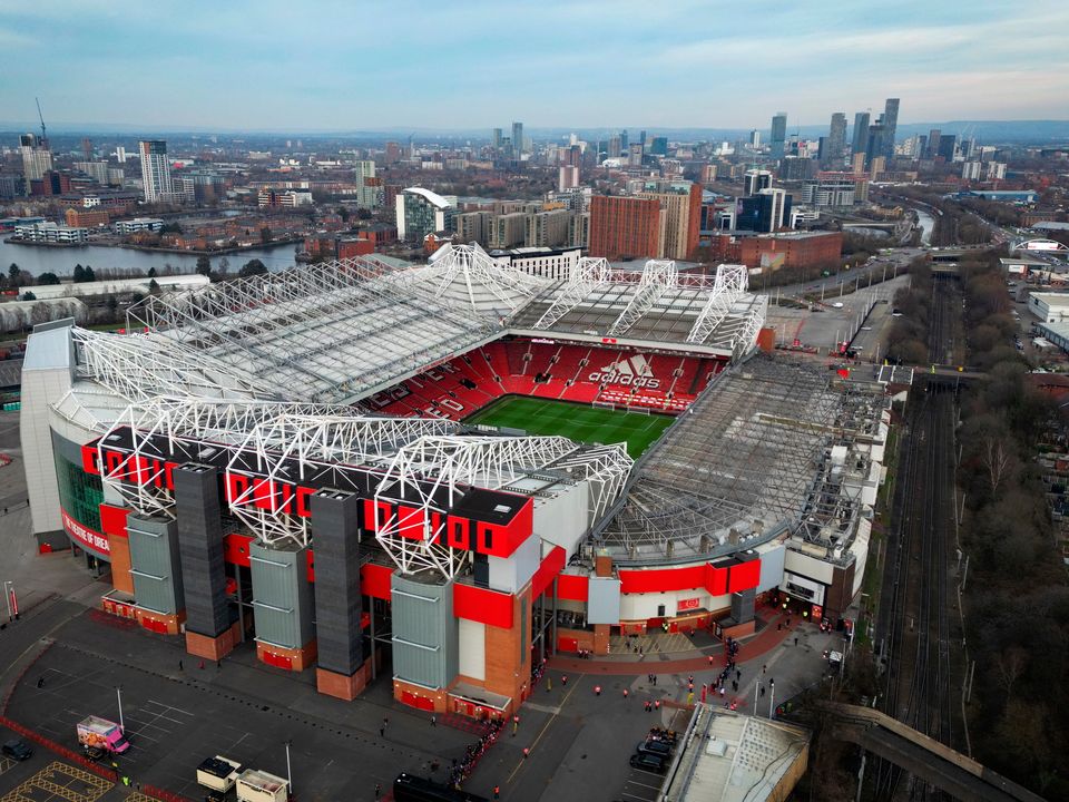 An aerial view of Old Trafford. Photo: Michael Regan/Getty Images